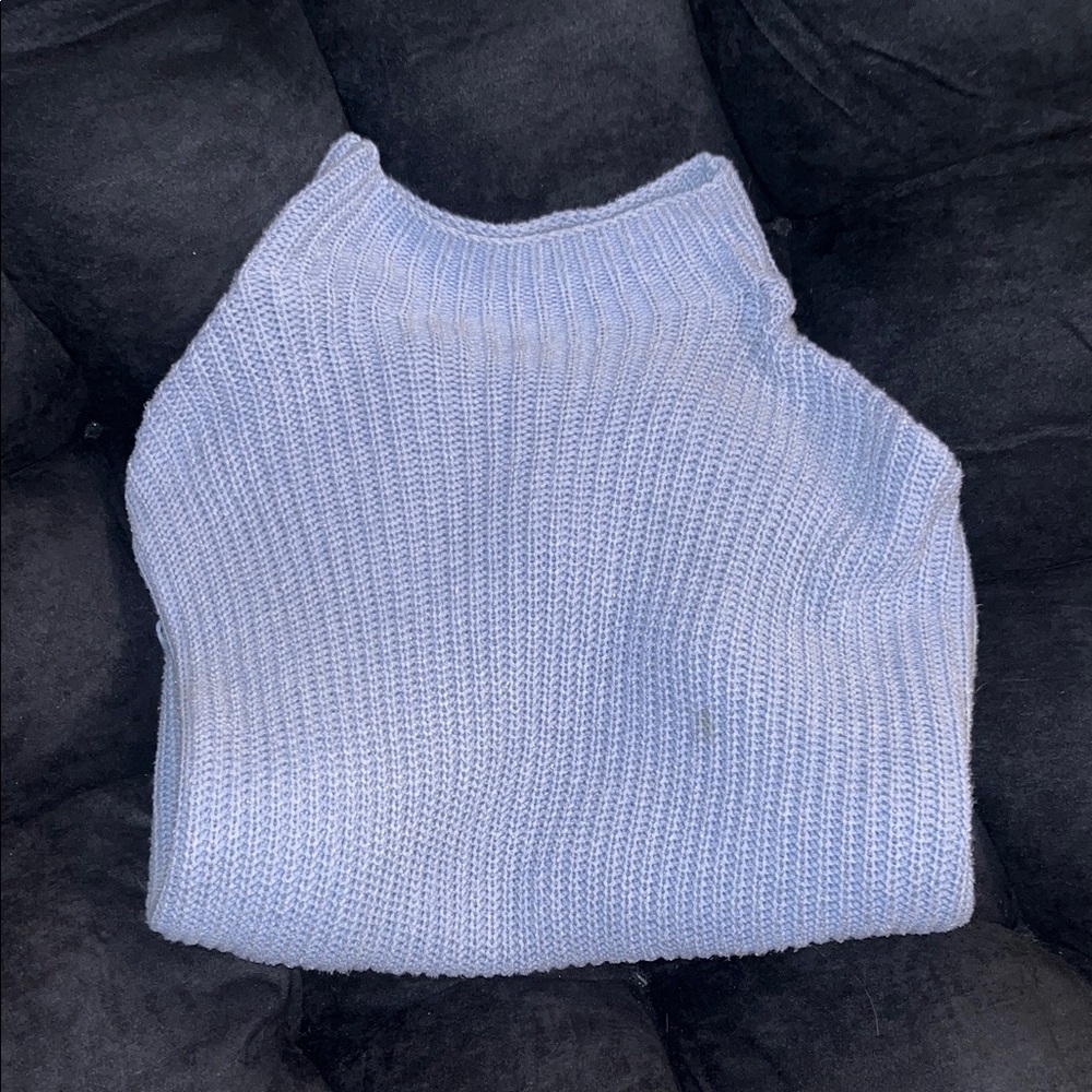 American Eagle Outfitters Soft Sky Blue Turtleneck Sweater